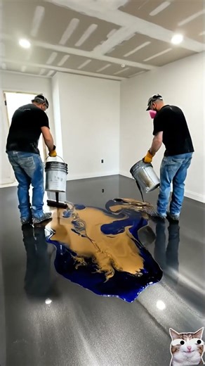 Insane Garage Makeover – Metallic Epoxy Floor #transformation #architecturevisualization