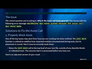 Why is the Axios Method Not Running in My Vue.js Unit Tests?