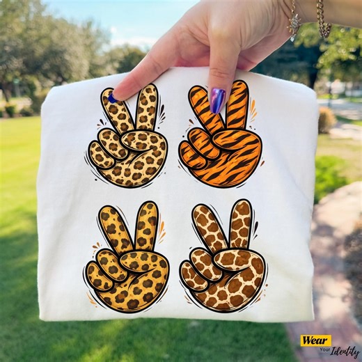 Animal Print Girls Boys PNG, Cute Peace Sign PNG, Leopard Tiger Cheetah Zebra Print, Animal Print PNG, Trendy Leopard Png, Leopard Print Png - Etsy