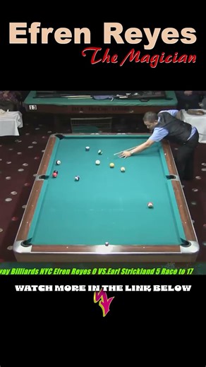 Efren Reyes Cross Bank Shot 8 Ball Match vs Earl Strickland