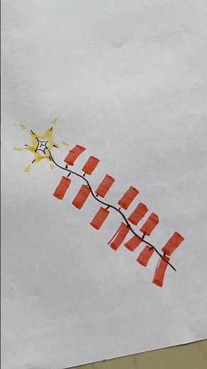 Beautiful Firework Drawing for Diwali | Step by Step Tutorial