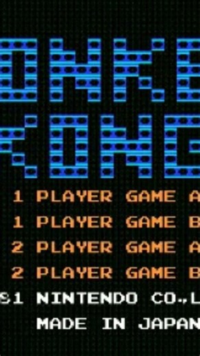 Donkey kong 1981 Game Start 1 NES