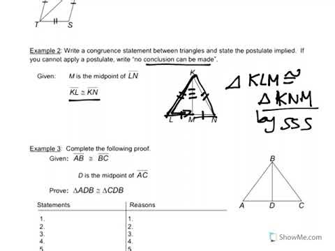 4 4 Geometry Triangle Congruence SSS, SAS