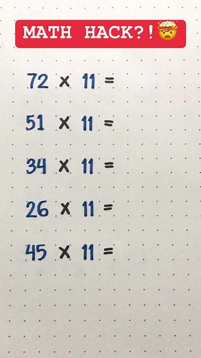 1.9K views · 25 reactions | CRAZY Math Trick | Multiplying by 11 #RRE #math #mathematics #mathtutor #fyp #tutorial #mathreview #viral #education #knowledge #didyouknow #facts #TriviaTime | RRE | Facebook