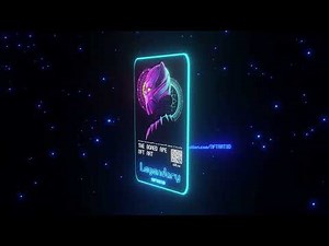 NFT Collectible Card 3D Video Template editable with Blender