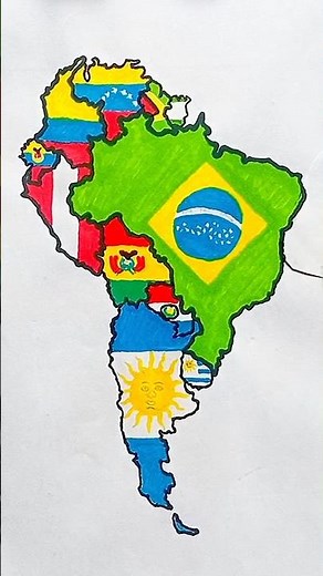 Draw Suriname 🇸🇷 Flag Map #worldwide #suriname #flag #map