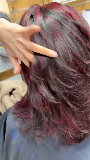 Dazzlin Perfection on Instagram: "Beautifully blended red highlights across a full head rich, radiant, and flawless. #highlights #haircolourist #hairspecialists #haircut #redtones"