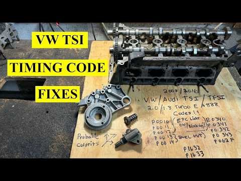 VW / Audi TSI & TFSI Valvetrain Codes EXPLAINED – Top 3 Parts That Fail (P0011, P0016, P0341)