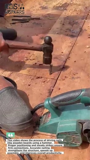 Hammering Nails into Wooden Boards | Strong and Precise Assembly
