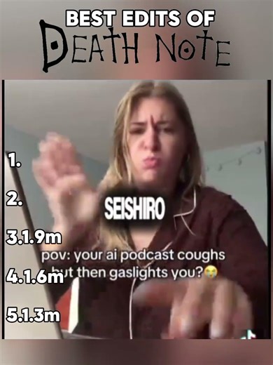 the top 5 edits #of death note edit