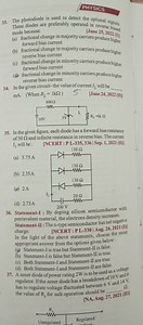 PHYSICSThe photodiode is used to detect the optiocal signals, ... | Filo