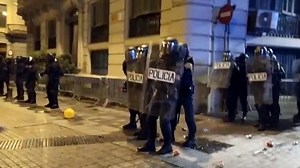 Disturbios en la concentración de los CDR en Barcelona