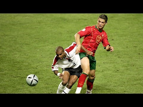 19 Years Old Cristiano Ronaldo in Euro 2004 - Portugal vs England -