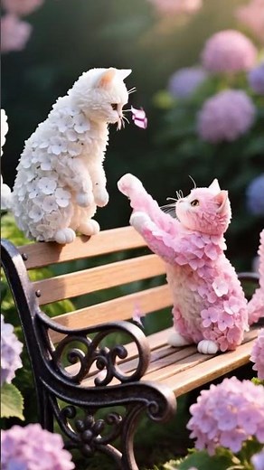 Flower Cats Share the Sweetest Garden Moment 🌸🐱