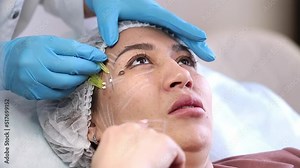 Thread lifting is a cosmetological procedure for face rejuvenation. The beautician implants cosmetic threads under the skin to relieve facial ptosis.