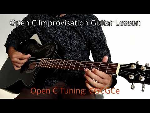 Open C Guitar Improvisation & Lesson | Open C Tuning Guitar Lesson