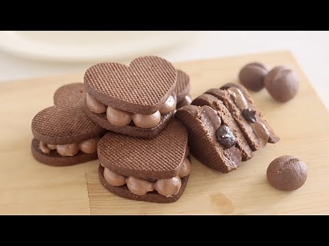Chocolate Ganache & Butter Cookie Sandwich＊Valentine's Day Wrapping