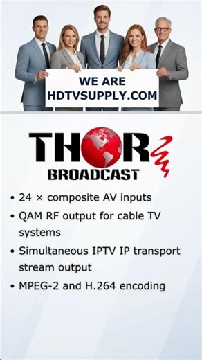 Thor Broadcast H-24AV-QAM-IP High Density Encoder w/up to 24 Inputs