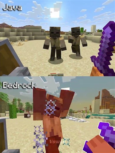 Minecraft Actions and Stuff Java vs Bedrock Part 33