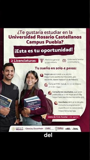 La Universidad Rosario Castellanos ya abrió su convocatoria 2026-2027