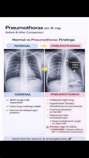 贈 Pneumothorax on Chest X-ray – Normal vs Abnormal Pneumothorax...