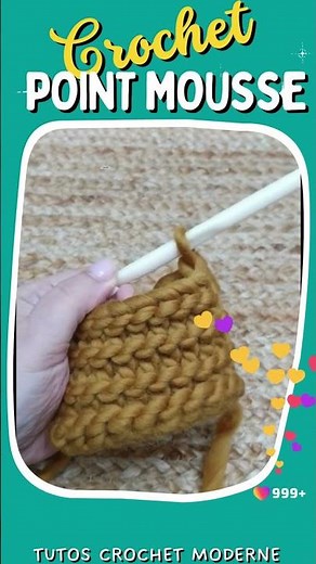 ❤️ POINT MOUSSE AU CROCHET ❤️ #crochet #knitting #tığişi