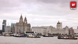 The moment ships gathered on the River Mersey to sound their horns in honour of Queen Elizabeth II. | Liverpool Echo News