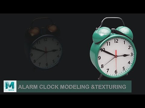 Alarm Clock Modeling & Texturing in Autodesk Maya 2023