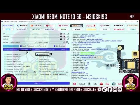 XIAOMI REDMI NOTE 10 5G - ELIMINAR CUENTA FRP CON TSM TOOL