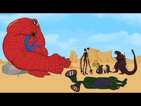 What If SPIDER HULK, GODZILLA & SHIN GODZILLA Fought Siren Head? (Part 3)