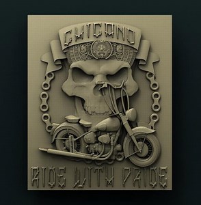 Biker Skull 3D STL File: CNC Carving Template, Woodworking Project (digital Download) - Etsy Canada