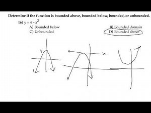 Determine if Function is Bounded Above or Below