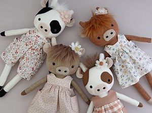 Highland Cow Sewing Pattern PDF - Make a Highland Cow Doll / Stuffed Animal Toy / Cow Décor / Cow Gifts - by Studio Seren Patterns - Etsy Canada