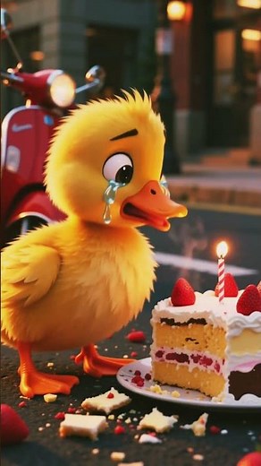 Why Is This Cute Duck Crying? 😭. #DuckStory duck birthday, crying duck cute duck