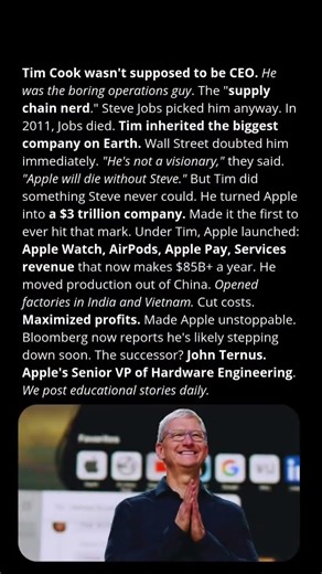 “Tim Cook: The ‘Boring’ Operations Guy Who Made Apple Worth $3 Trillion 🍎 | Leadership Story”