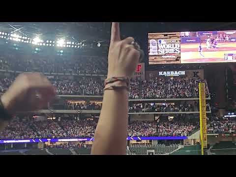 Texas Rangers World Series Win! Final outs & celebration @Globe Life Field.Fans get tackled on field