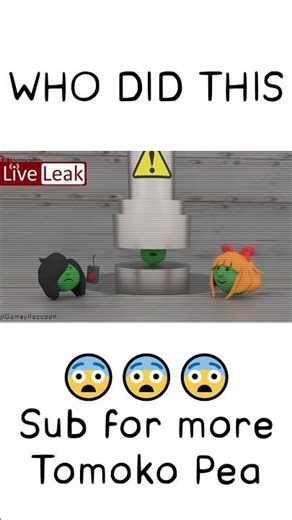 PEA CRUSHED IN HYDRAULIC PRESS (INDUSTRIAL ACCIDENT) #blender #disturbingtruestories #veggietales