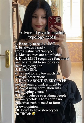 EXPLANATIONS TO SOME OF THEM: 4 - as someone how studied cognitive functions for 2 years, I came to conclusion that its a waste of time. There will always be questions without answers, and ull keep mistyping urself and others due to the system being incomplete and simply inaccurate. 6 - Subtype descriptions are good, but instead of focusing on behavior parts, u should focus on motivations. Theres a lot or types acting similarly, but have different reasons behind their actions. Thats why subtype 