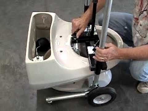 Toilet Kart is a quick and safe toilet repair tool for moving and installing toilets.