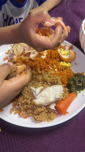 Tchep mixte pour mes enfants d’amour❤️d’autre préfère poulet et d’autre poisson 😍