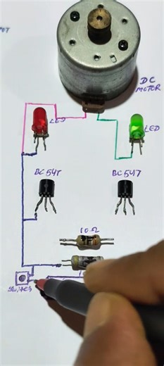 How to make//Motor Direction Control//Motor Forward and Reverse#electronic #youtubeshorts