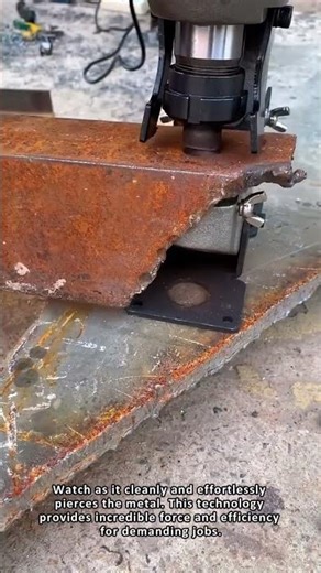 Powerful Hydraulic Puncher Cuts Through Thick Steel