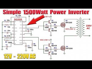How To Make a Powerful 1500Watt Power Inverter 12V to 220V DC to AC