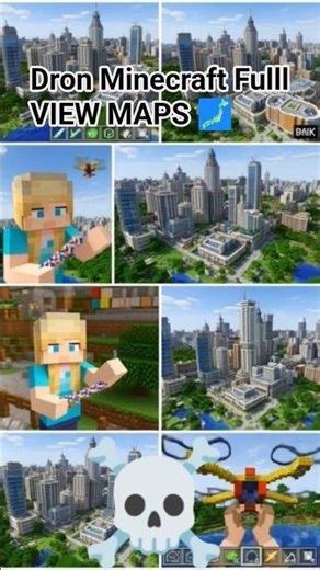 EPIC CITY MAP : Best Drone Tour in Minecraft !(Full View ) #viral #minecraft #DreamScreenAI #gaming