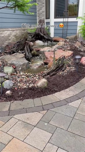 Transform Your Front Yard with a Stunning Water Feature! 💧🌿 #shorts