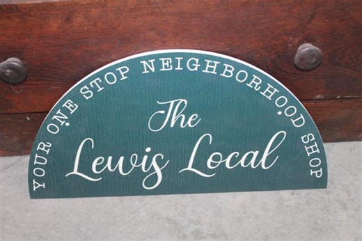 Custom Printed Half Circle Storefront Sign: Weatherproof PVC, Personalized - Etsy