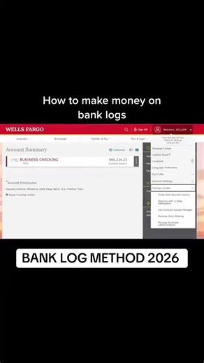 How to make money with bank logs (step by step 2026 #log#bank#cc#money #banklogstut