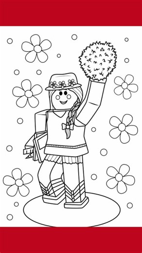 Roblox coloring pages for girls #subscribe #art #shorts