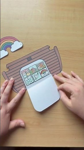 Noah & the Ark Bible Activity for Preschoolers 🌈 #biblecraft