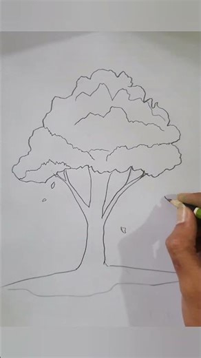 nice tree drawing #art #short #shortvideo #youtube #youtubeshorts